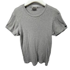 Polo Ralph Lauren Thermal T-Shirt Mens Medium Gray Waffle Knit Short Sleeve